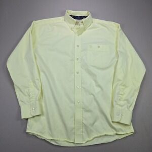 Wrangler George Strait Cowboy Cut Mens Yellow Long Sleeve Button Down Shirt XL